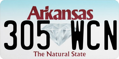 AR license plate 305WCN