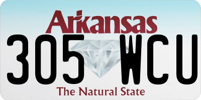 AR license plate 305WCU