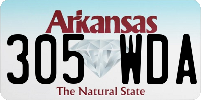 AR license plate 305WDA