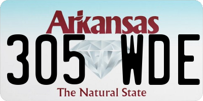 AR license plate 305WDE
