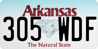 AR license plate 305WDF
