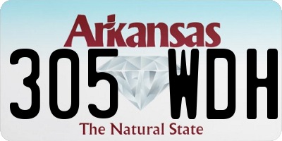 AR license plate 305WDH
