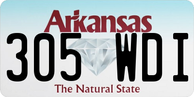 AR license plate 305WDI