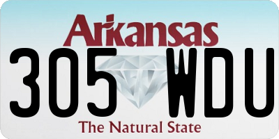 AR license plate 305WDU