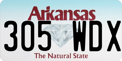 AR license plate 305WDX