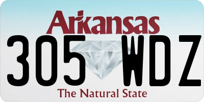 AR license plate 305WDZ