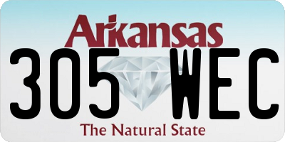 AR license plate 305WEC