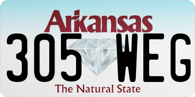 AR license plate 305WEG
