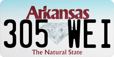 AR license plate 305WEI