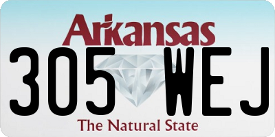 AR license plate 305WEJ