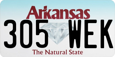 AR license plate 305WEK