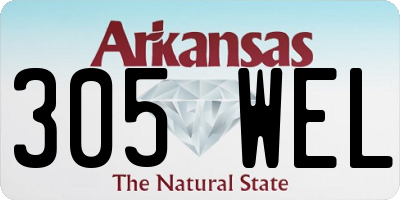 AR license plate 305WEL