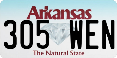 AR license plate 305WEN