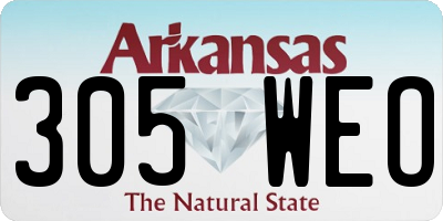 AR license plate 305WEO