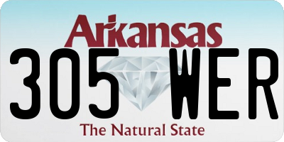 AR license plate 305WER