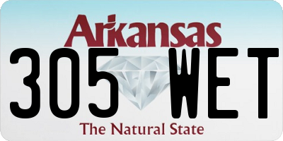 AR license plate 305WET