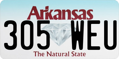 AR license plate 305WEU