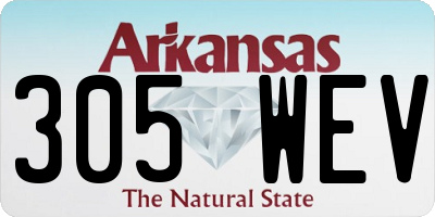AR license plate 305WEV