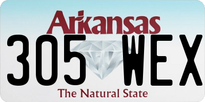AR license plate 305WEX