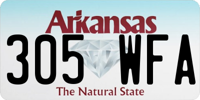 AR license plate 305WFA
