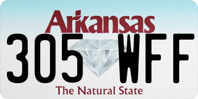 AR license plate 305WFF
