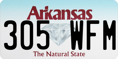 AR license plate 305WFM