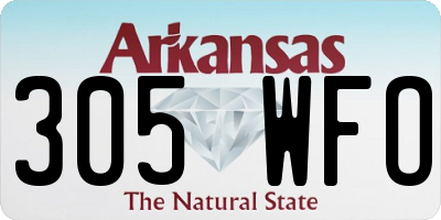 AR license plate 305WFO