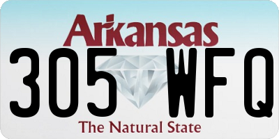 AR license plate 305WFQ