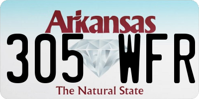 AR license plate 305WFR