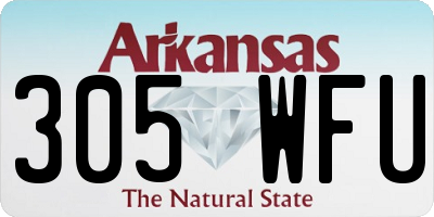 AR license plate 305WFU