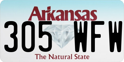 AR license plate 305WFW
