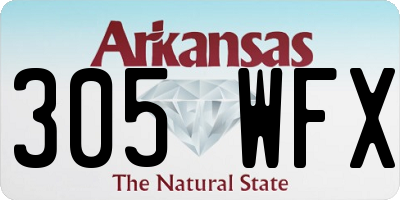 AR license plate 305WFX