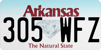AR license plate 305WFZ