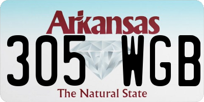 AR license plate 305WGB