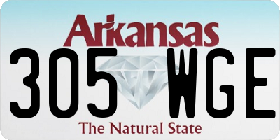 AR license plate 305WGE
