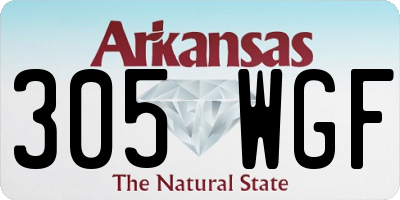 AR license plate 305WGF