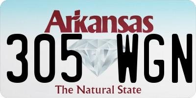 AR license plate 305WGN