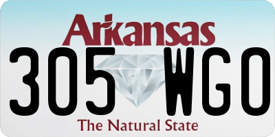 AR license plate 305WGO
