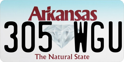 AR license plate 305WGU