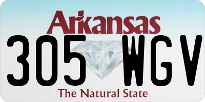 AR license plate 305WGV