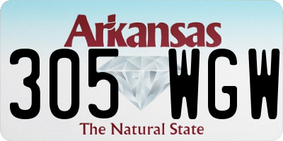 AR license plate 305WGW