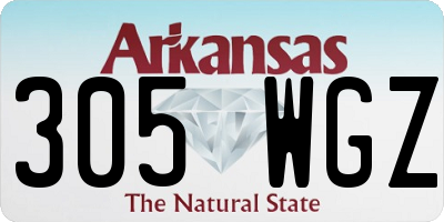 AR license plate 305WGZ
