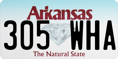 AR license plate 305WHA