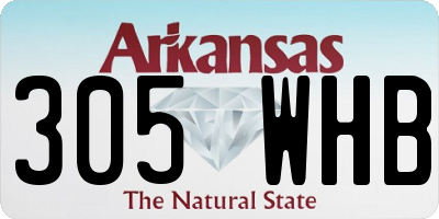AR license plate 305WHB