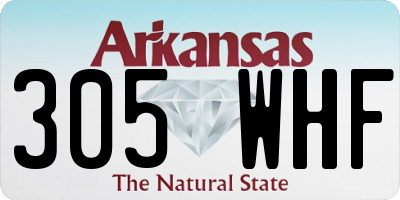 AR license plate 305WHF