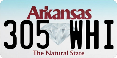 AR license plate 305WHI