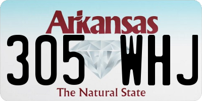 AR license plate 305WHJ