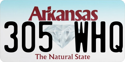 AR license plate 305WHQ