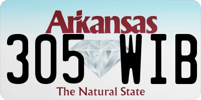 AR license plate 305WIB