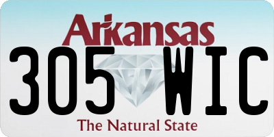 AR license plate 305WIC